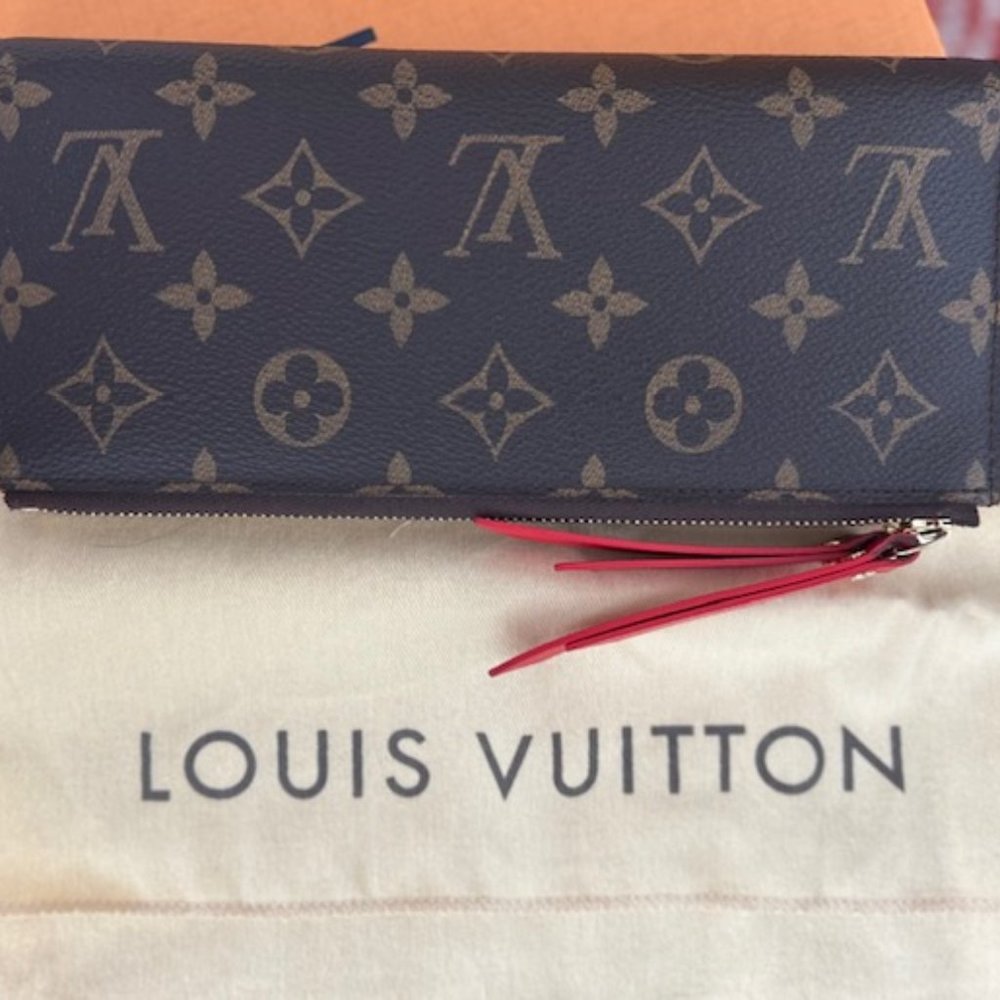 Louis Vuitton Adele Monogram Canvas Wallet Coquelicot
